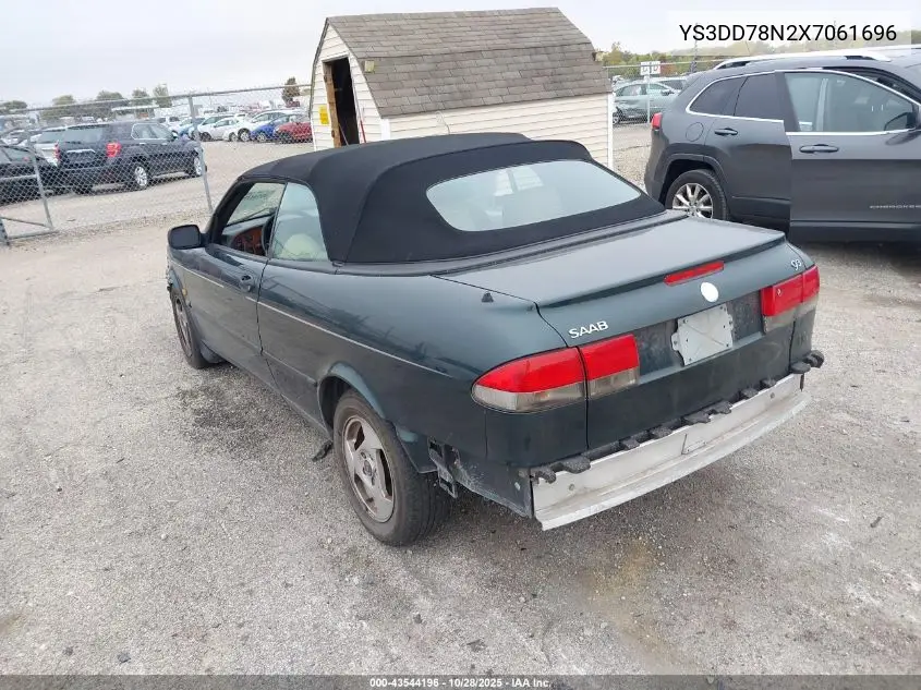 1999 Saab 9-3 VIN: YS3DD78N2X7061696 Lot: 43544196