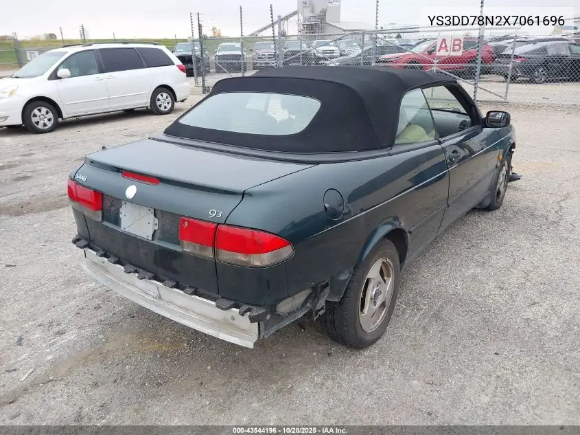 1999 Saab 9-3 VIN: YS3DD78N2X7061696 Lot: 43544196