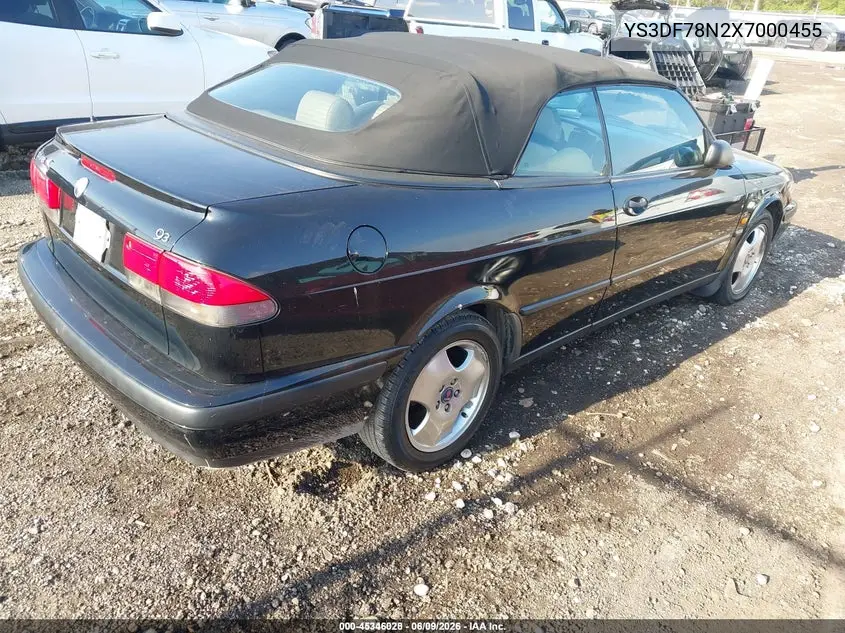 1999 Saab 9-3 Se VIN: YS3DF78N2X7000455 Lot: 45346028