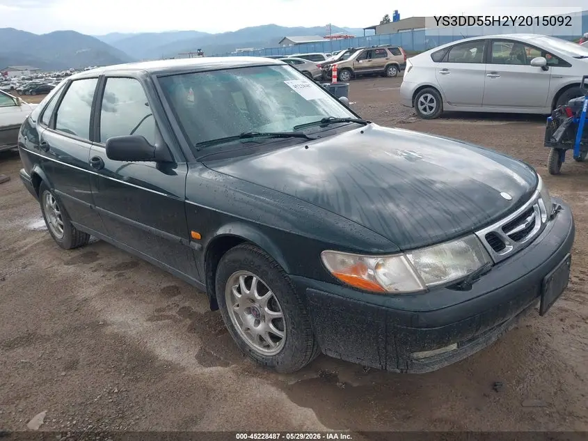 2000 Saab 9-3 VIN: YS3DD55H2Y2015092 Lot: 45228487