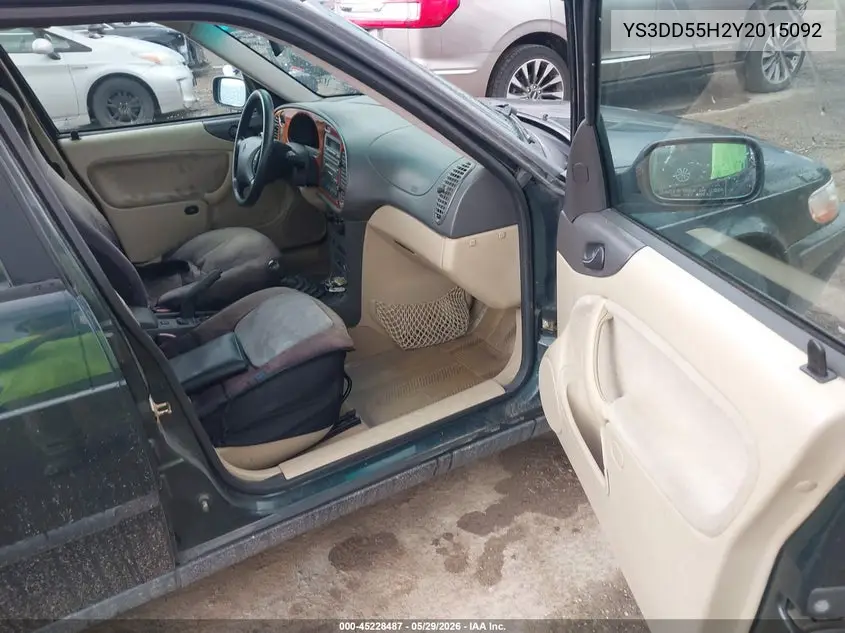 2000 Saab 9-3 VIN: YS3DD55H2Y2015092 Lot: 45228487