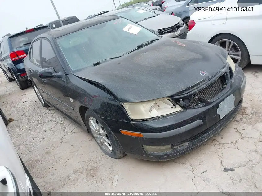 2004 Saab 9-3 Arc VIN: YS3FD49Y141015341 Lot: 44908373