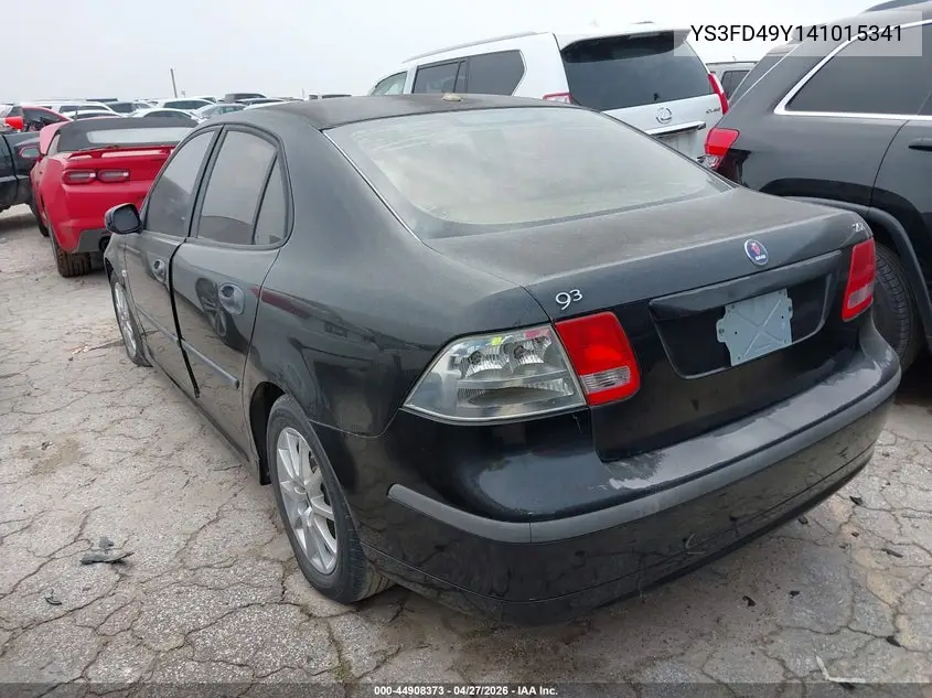 2004 Saab 9-3 Arc VIN: YS3FD49Y141015341 Lot: 44908373