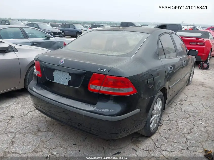 2004 Saab 9-3 Arc VIN: YS3FD49Y141015341 Lot: 44908373