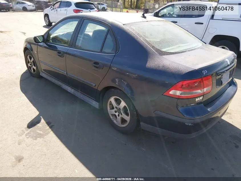 2004 Saab 9-3 Linear VIN: YS3FB45S141060478 Lot: 44966771