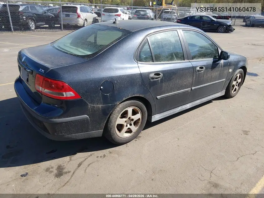 2004 Saab 9-3 Linear VIN: YS3FB45S141060478 Lot: 44966771