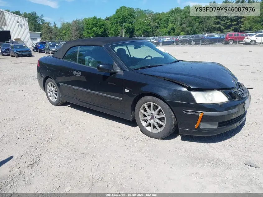 2004 Saab 9-3 Arc VIN: YS3FD79Y946007976 Lot: 45330798