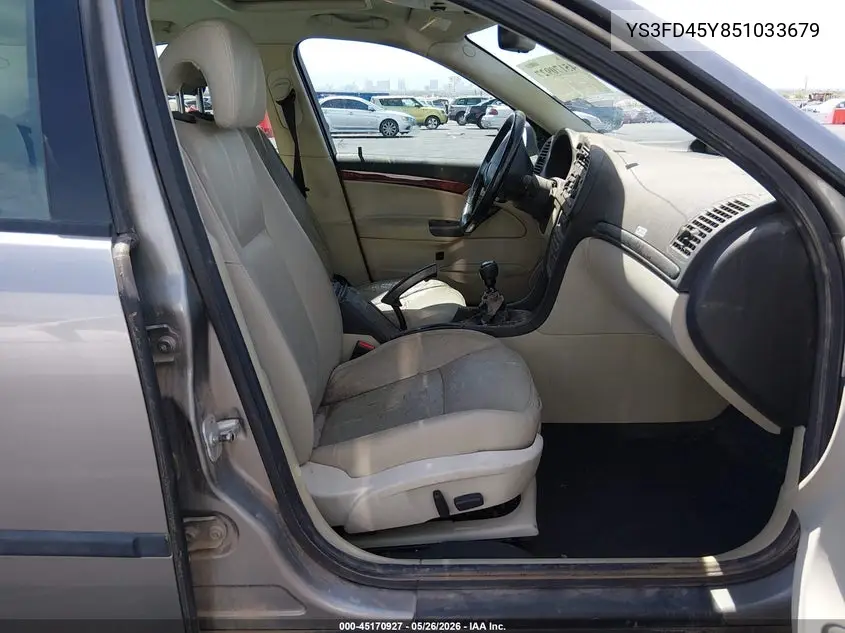 2005 Saab 9-3 Arc VIN: YS3FD45Y851033679 Lot: 45170927