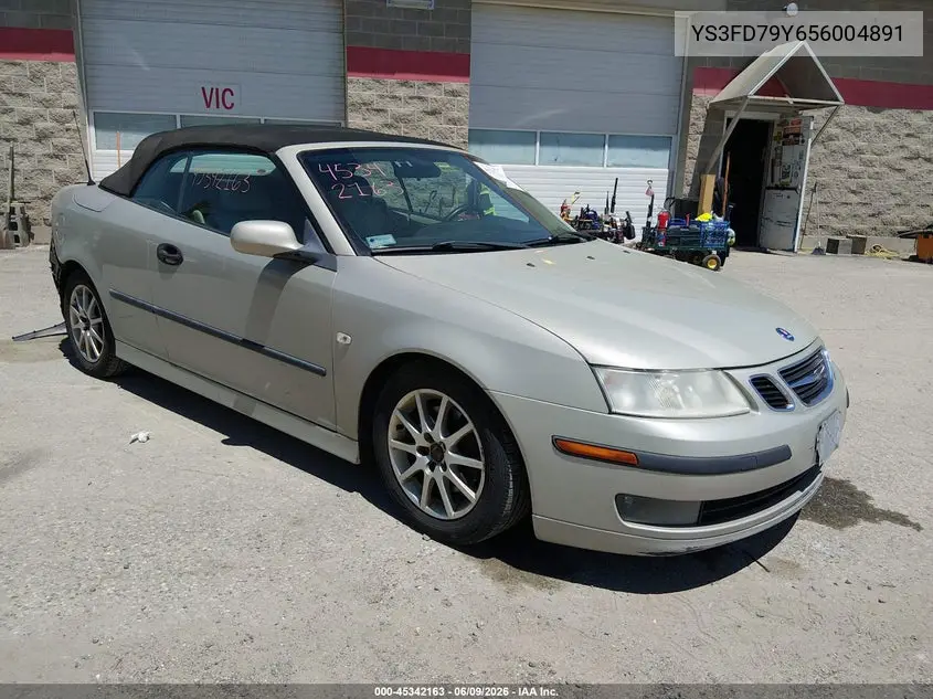 2005 Saab 9-3 Arc VIN: YS3FD79Y656004891 Lot: 45342163
