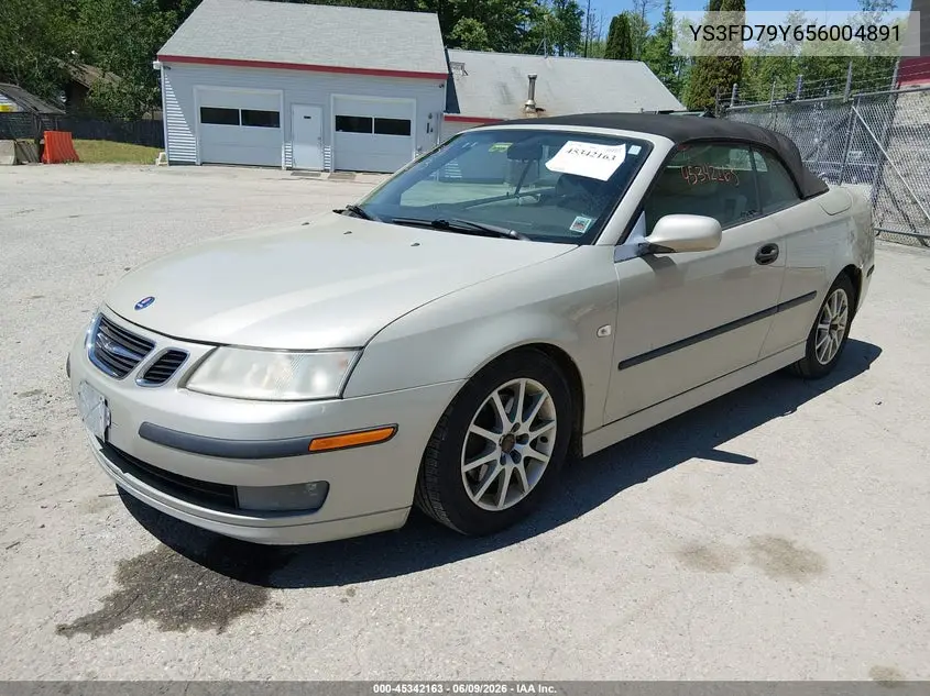 2005 Saab 9-3 Arc VIN: YS3FD79Y656004891 Lot: 45342163