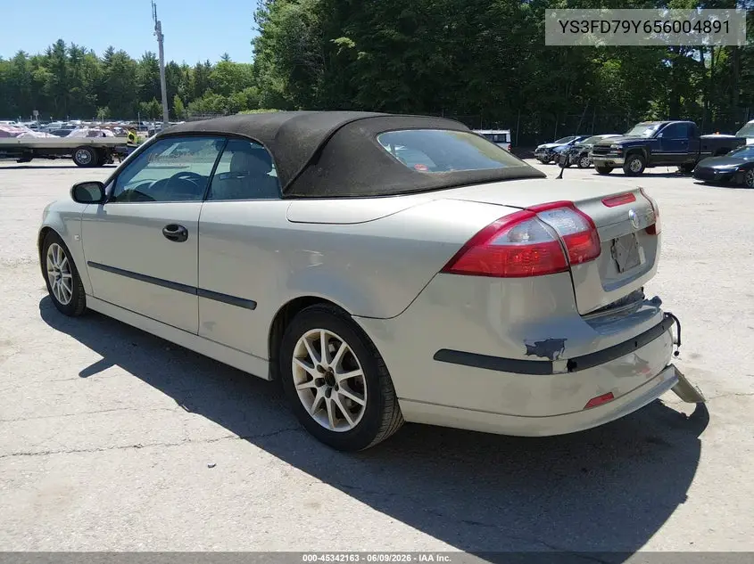 2005 Saab 9-3 Arc VIN: YS3FD79Y656004891 Lot: 45342163
