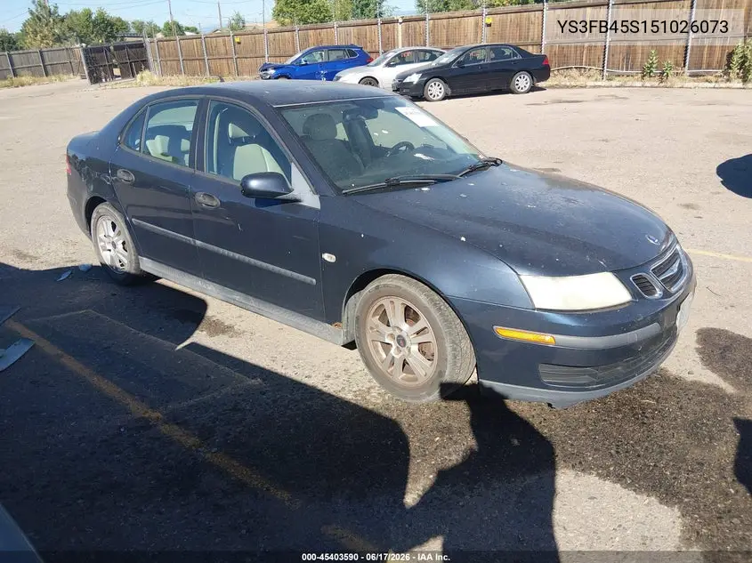 2005 Saab 9-3 Linear VIN: YS3FB45S151026073 Lot: 45403590