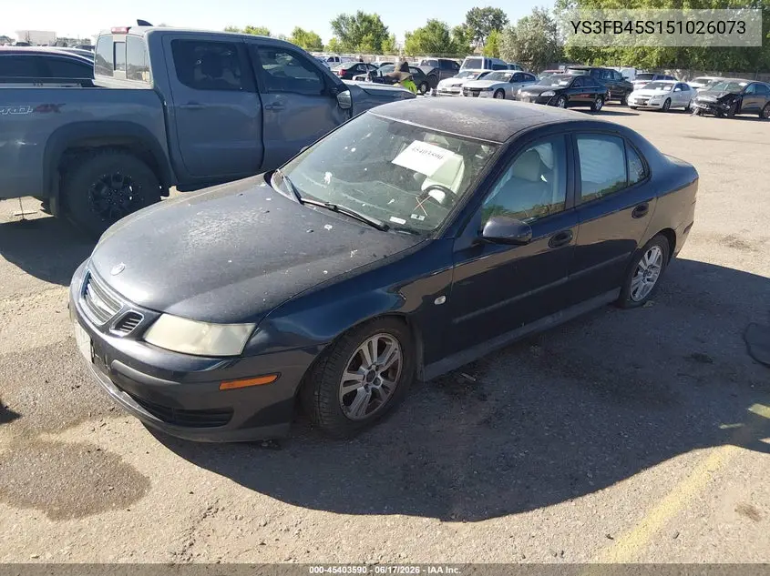 2005 Saab 9-3 Linear VIN: YS3FB45S151026073 Lot: 45403590