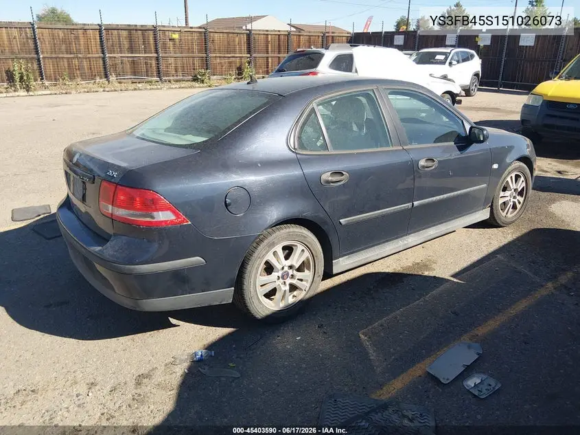2005 Saab 9-3 Linear VIN: YS3FB45S151026073 Lot: 45403590