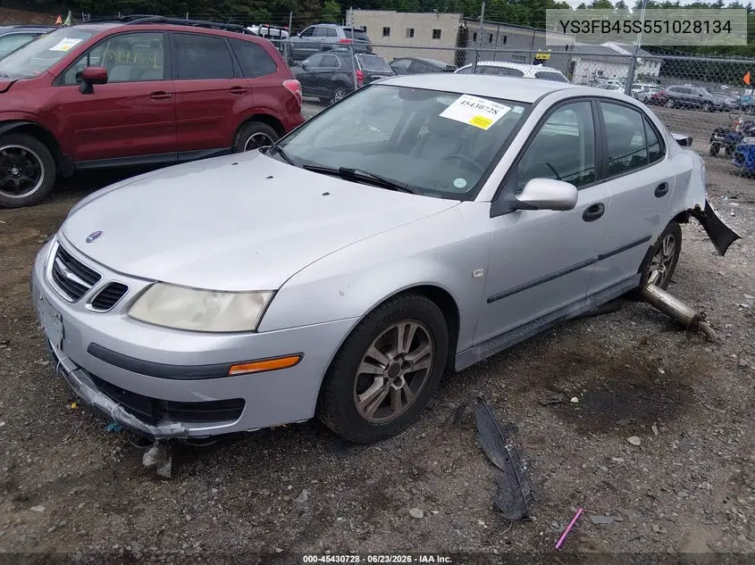 2005 Saab 9-3 Linear VIN: YS3FB45S551028134 Lot: 45430728