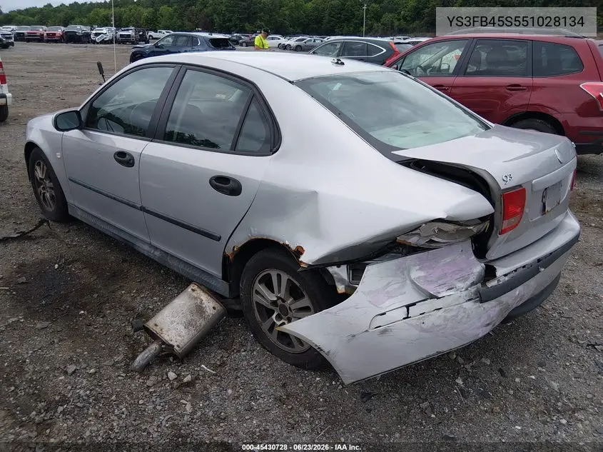 2005 Saab 9-3 Linear VIN: YS3FB45S551028134 Lot: 45430728