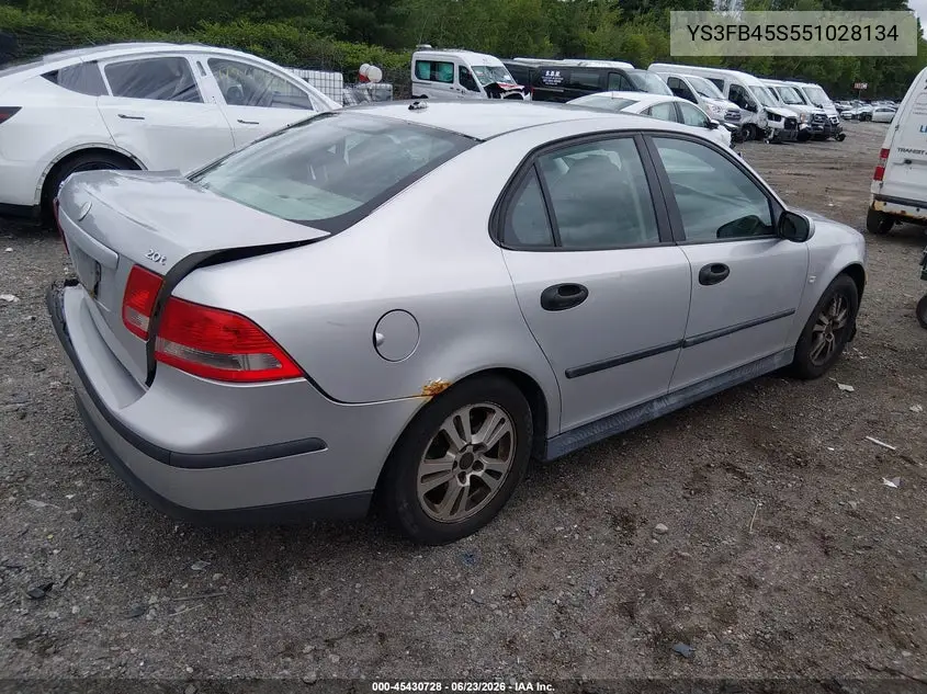 2005 Saab 9-3 Linear VIN: YS3FB45S551028134 Lot: 45430728