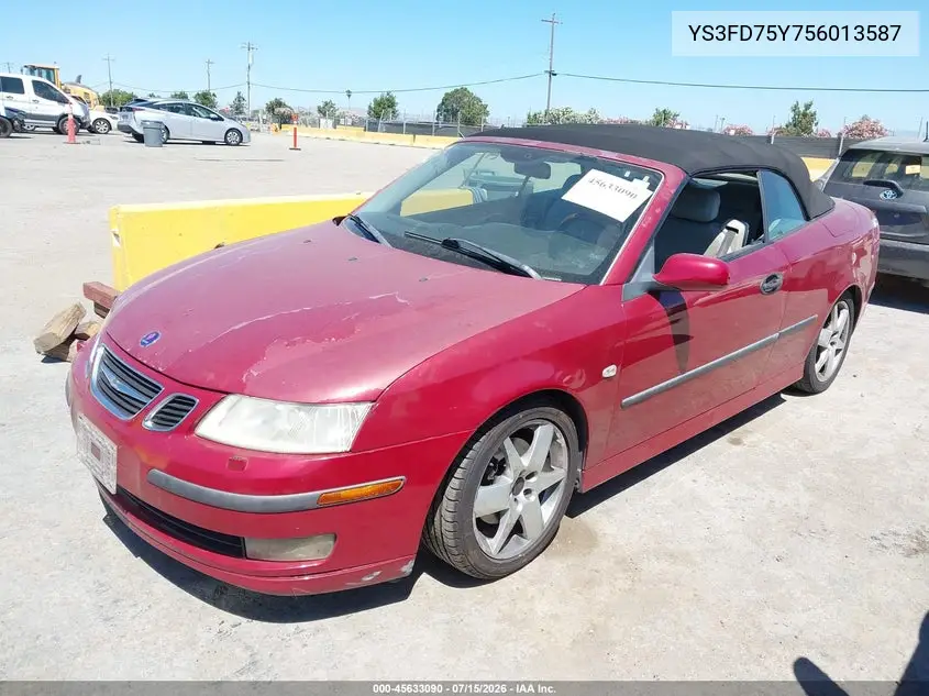 2005 Saab 9-3 Arc VIN: YS3FD75Y756013587 Lot: 45633090