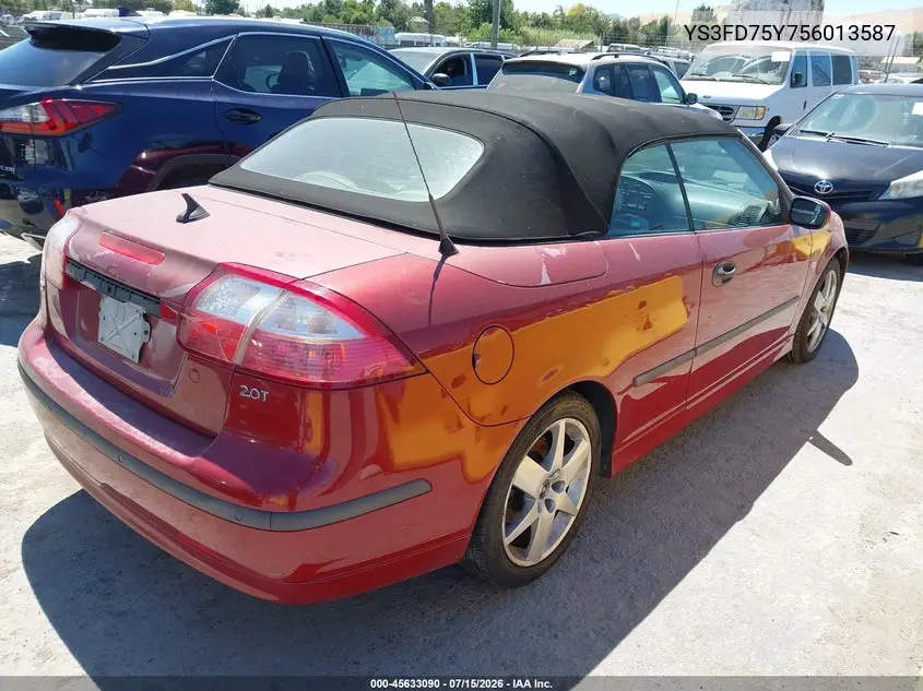 2005 Saab 9-3 Arc VIN: YS3FD75Y756013587 Lot: 45633090
