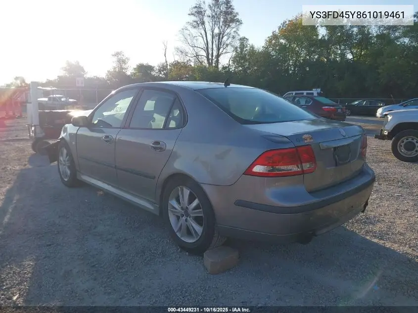 2006 Saab 9-3 2.0T VIN: YS3FD45Y861019461 Lot: 43449231