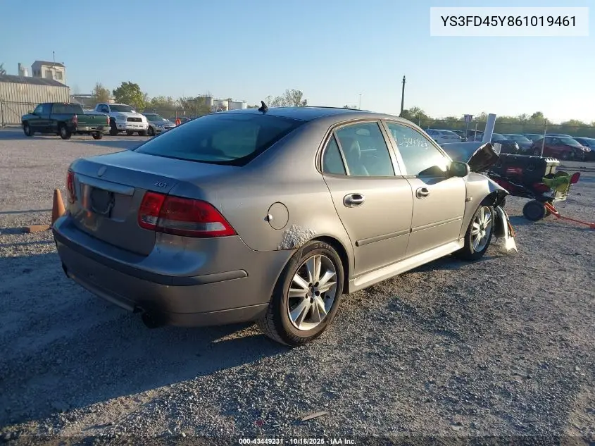 2006 Saab 9-3 2.0T VIN: YS3FD45Y861019461 Lot: 43449231