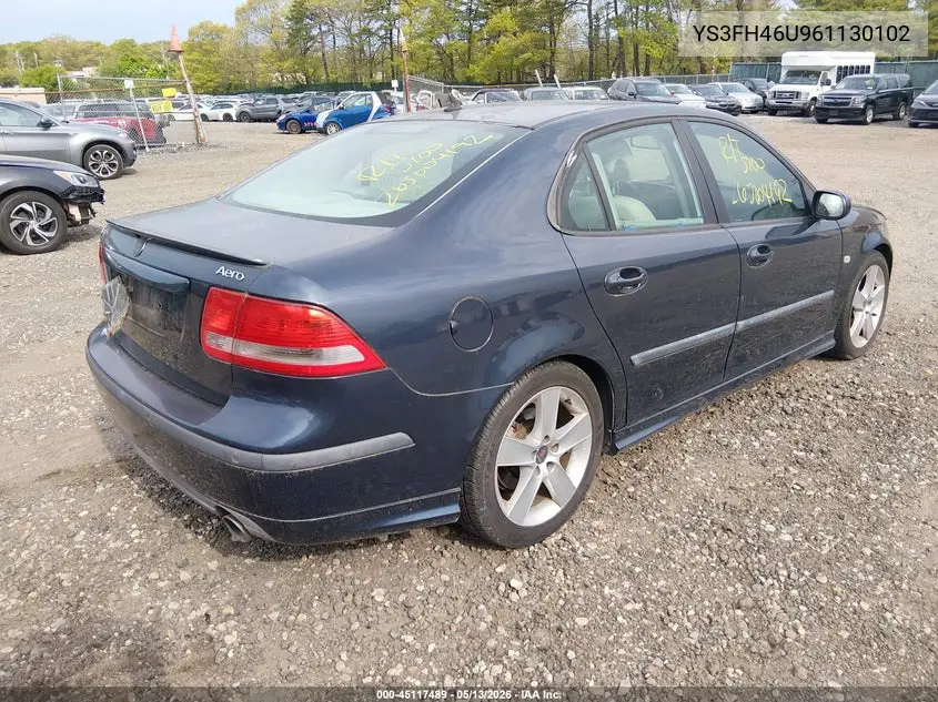 2006 Saab 9-3 Aero VIN: YS3FH46U961130102 Lot: 45117489