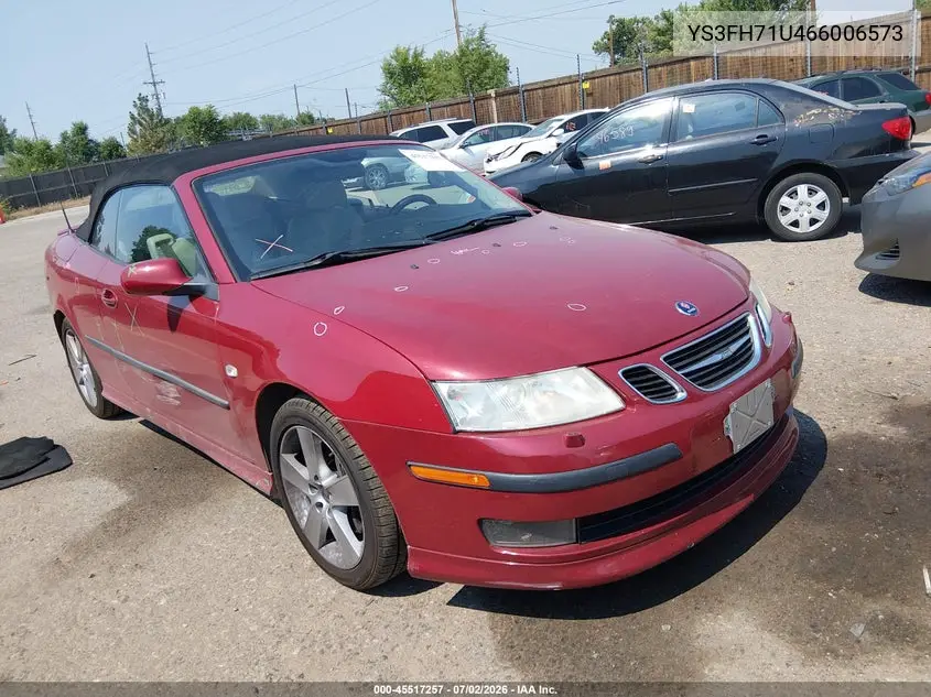 2006 Saab 9-3 Aero VIN: YS3FH71U466006573 Lot: 45517257