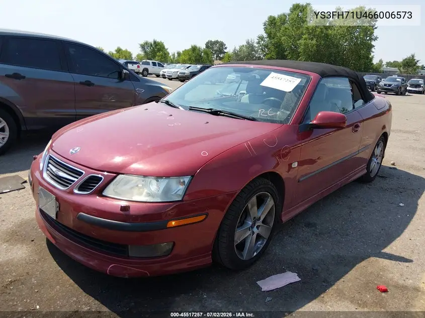 2006 Saab 9-3 Aero VIN: YS3FH71U466006573 Lot: 45517257