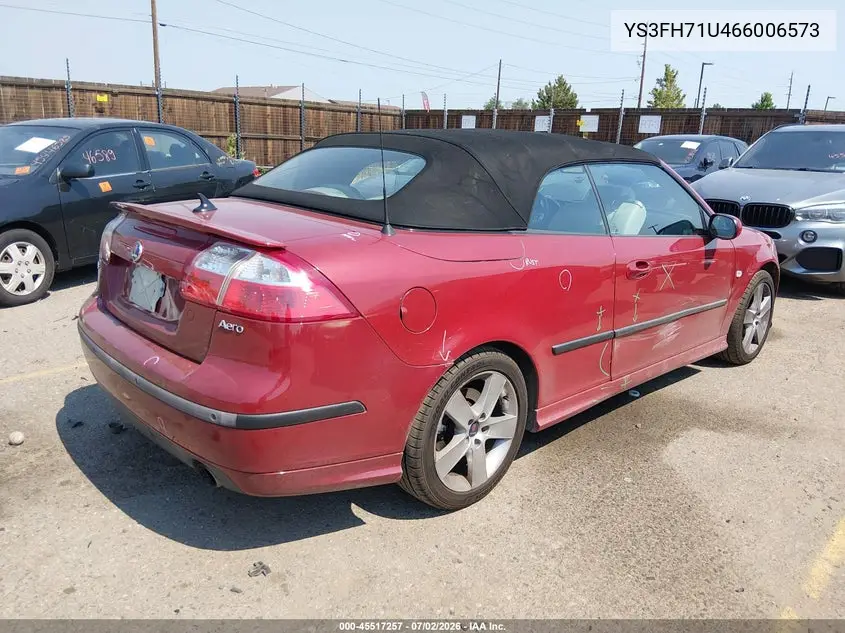 2006 Saab 9-3 Aero VIN: YS3FH71U466006573 Lot: 45517257