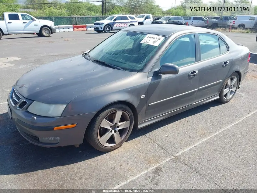 2007 Saab 9-3 Aero VIN: YS3FH41U771011196 Lot: 44686378