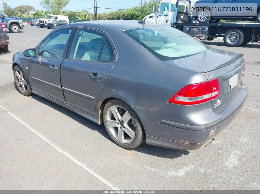 2007 Saab 9-3 Aero VIN: YS3FH41U771011196 Lot: 44686378