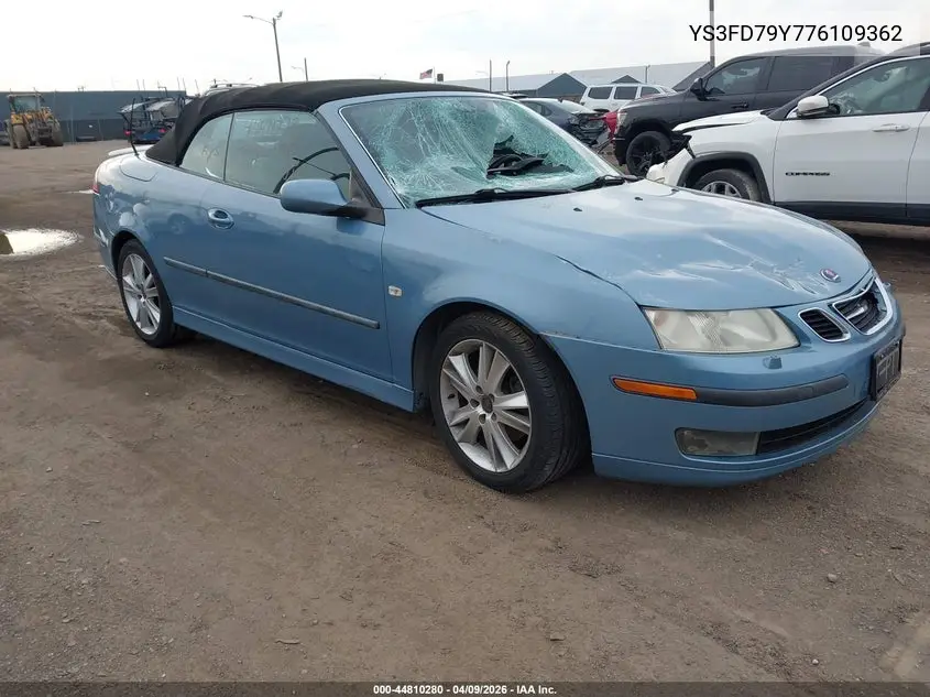 2007 Saab 9-3 2.0T VIN: YS3FD79Y776109362 Lot: 44810280