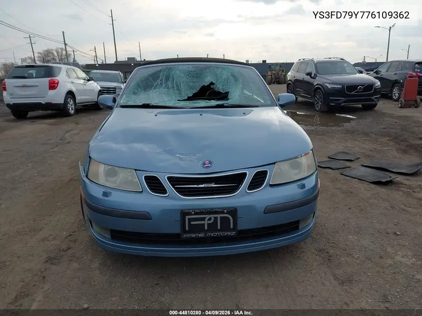 2007 Saab 9-3 2.0T VIN: YS3FD79Y776109362 Lot: 44810280