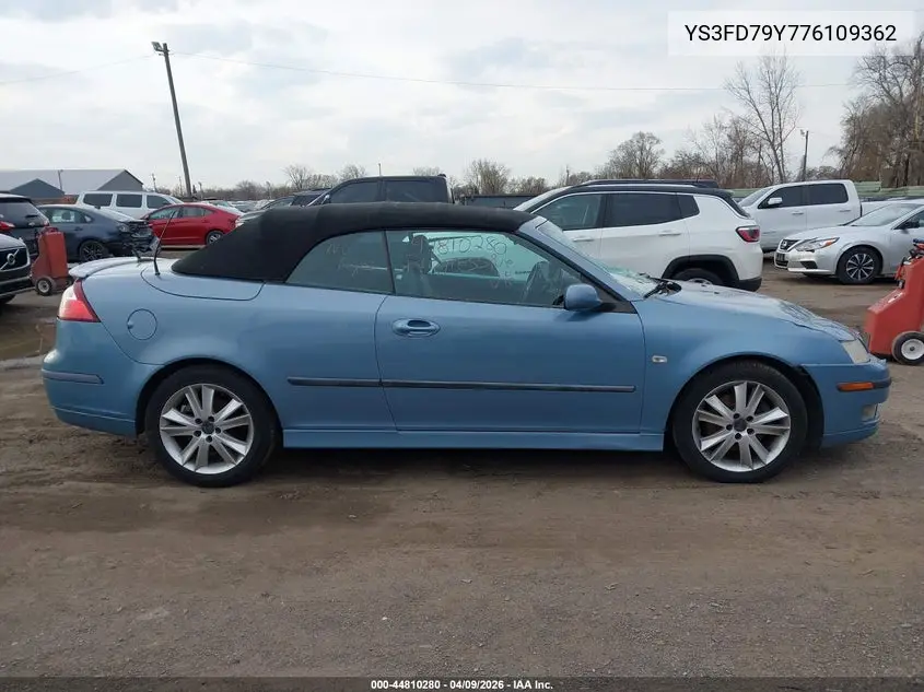 2007 Saab 9-3 2.0T VIN: YS3FD79Y776109362 Lot: 44810280