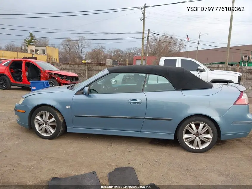 2007 Saab 9-3 2.0T VIN: YS3FD79Y776109362 Lot: 44810280