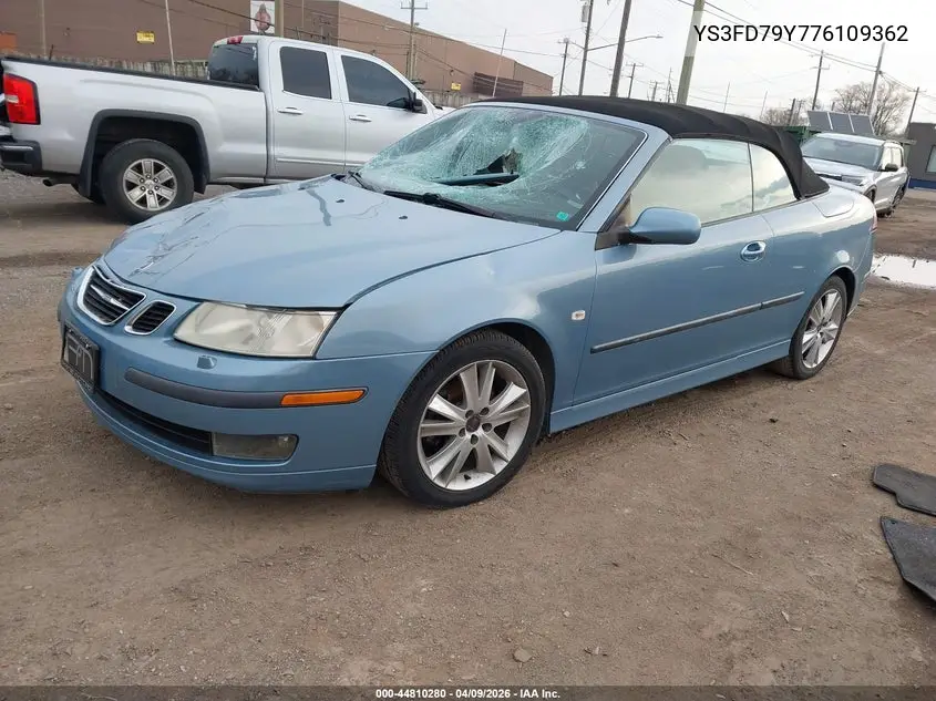 2007 Saab 9-3 2.0T VIN: YS3FD79Y776109362 Lot: 44810280