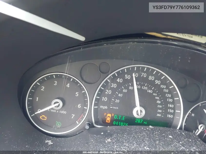 2007 Saab 9-3 2.0T VIN: YS3FD79Y776109362 Lot: 44810280