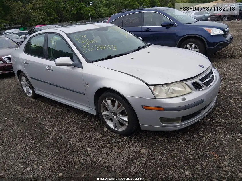 2007 Saab 9-3 2.0T VIN: YS3FD49Y371132018 Lot: 45184930