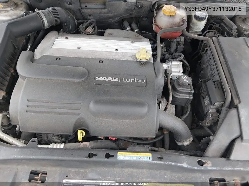2007 Saab 9-3 2.0T VIN: YS3FD49Y371132018 Lot: 45184930