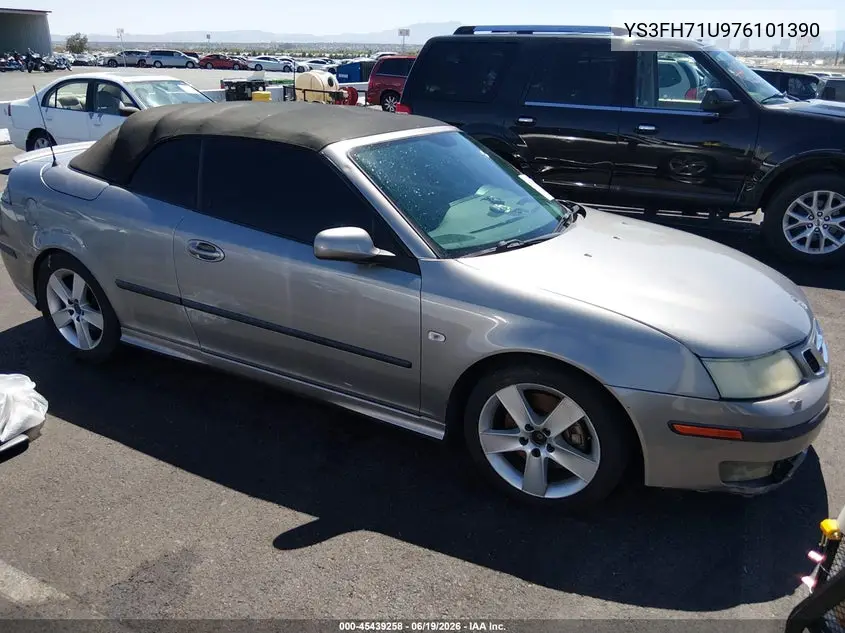 2007 Saab 9-3 Aero VIN: YS3FH71U976101390 Lot: 45439258