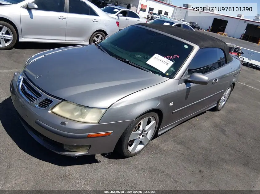 2007 Saab 9-3 Aero VIN: YS3FH71U976101390 Lot: 45439258