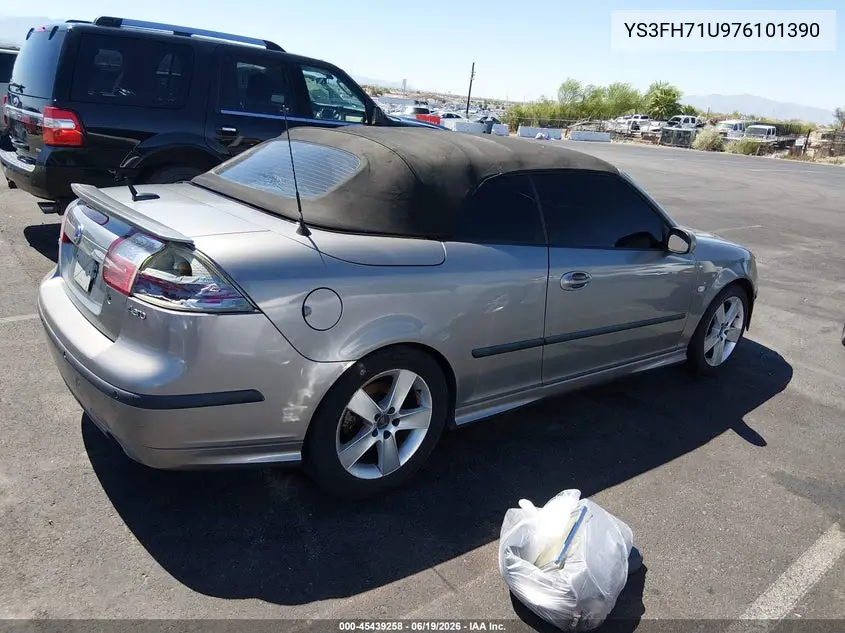 2007 Saab 9-3 Aero VIN: YS3FH71U976101390 Lot: 45439258
