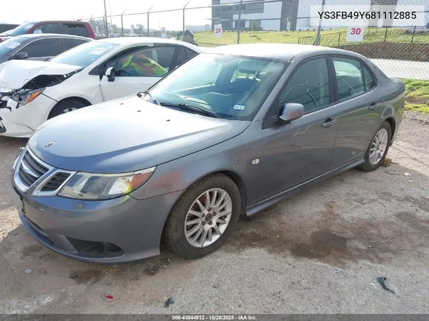 2008 Saab 9-3 2.0T VIN: YS3FB49Y681112885 Lot: 43544932
