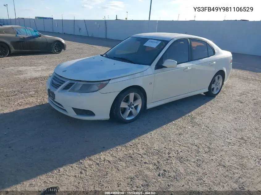 2008 Saab 9-3 2.0T VIN: YS3FB49Y981106529 Lot: 43692140
