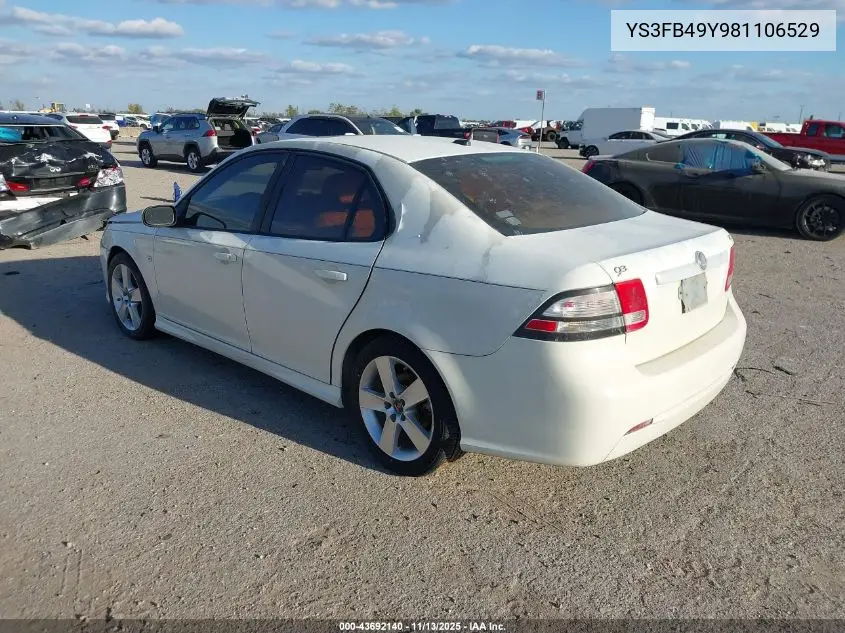 2008 Saab 9-3 2.0T VIN: YS3FB49Y981106529 Lot: 43692140