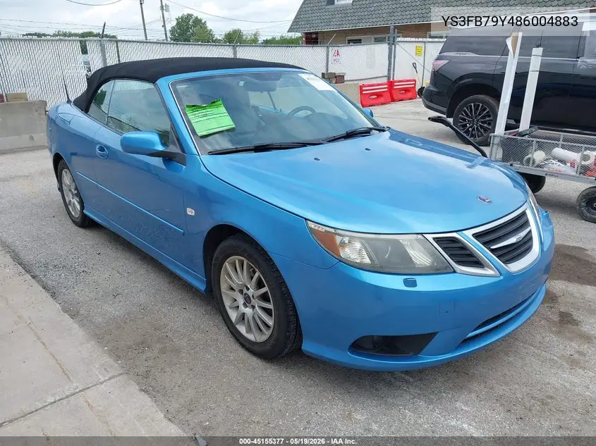 2008 Saab 9-3 2.0T VIN: YS3FB79Y486004883 Lot: 45155377