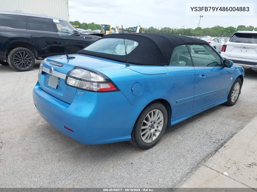 2008 Saab 9-3 2.0T VIN: YS3FB79Y486004883 Lot: 45155377