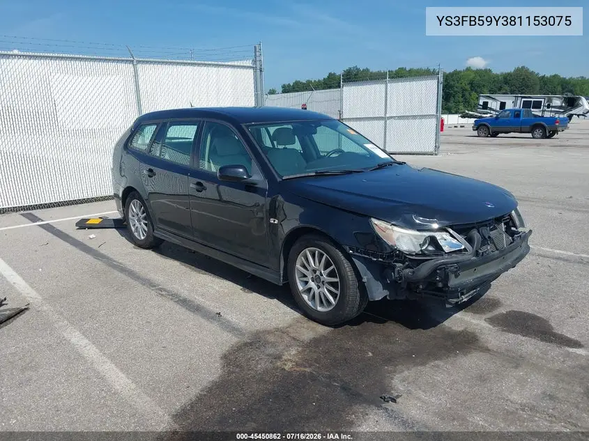 2008 Saab 9-3 Sportcombi VIN: YS3FB59Y381153075 Lot: 45450862