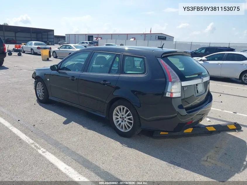 2008 Saab 9-3 Sportcombi VIN: YS3FB59Y381153075 Lot: 45450862