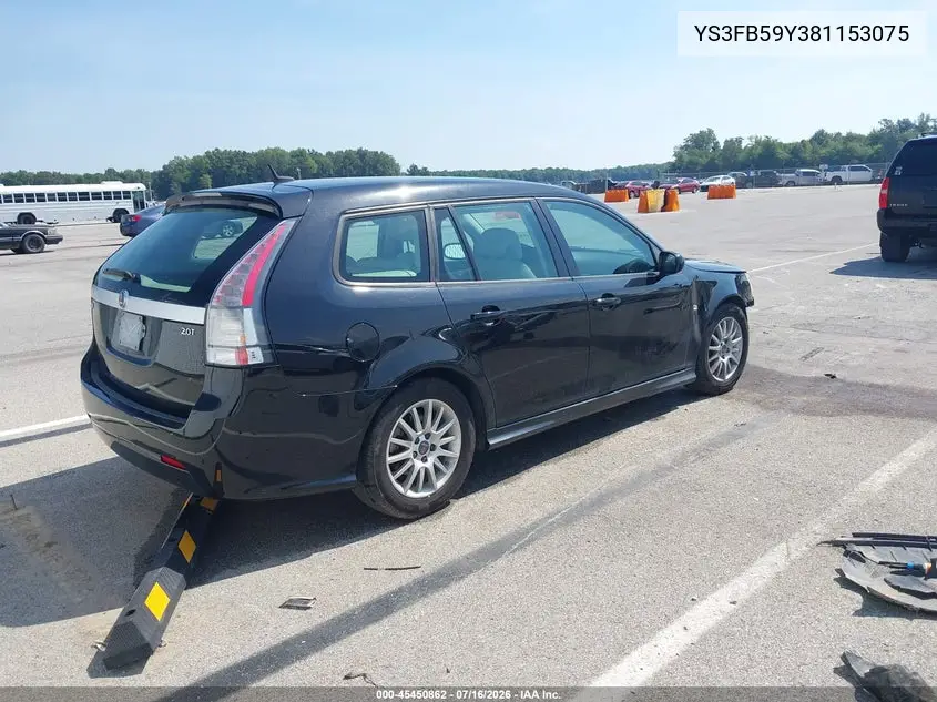 2008 Saab 9-3 Sportcombi VIN: YS3FB59Y381153075 Lot: 45450862